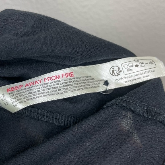 Daily Practice by Anthropologie Women's XL Prix Smocked Dress Drop Waist Black - Picture 13 of 16